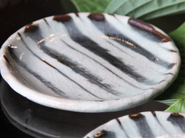 虎縞皿 | 会津慶山焼